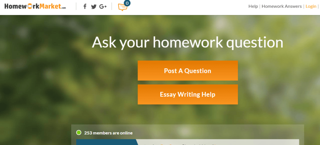 Homework Market Review